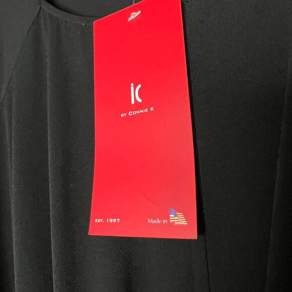 IC Connie K Asymmetrical Knot Front Blouse Minimal Career Office Cruise Travel - Picture 5 of 7